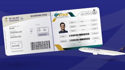 The "Your Ticket Your Visa" service is provided by SAUDIA via its website and smart applications.