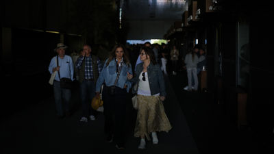 Commuters at train stations were plunged into darkness during the outages, with halted services forcing many to walk along tracks and tunnels to the exit.