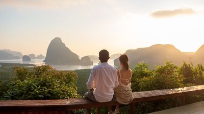 Taking place in Phuket this year, Thailand Tourism Mart Plus (TTM+) 2022 marked the first time TAT is organising the annual B2B travel industry show in person since the Covid-19 pandemic. Pictured: Travellers at Phang Nga bay view point near Phuket.