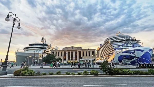 The cruise ships Silver Nova and Norwegian Viva docked at the Port of Trieste prior to their inaugural sailings.