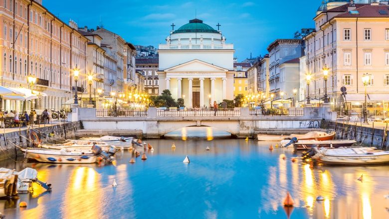 Trieste doesn’t have anything on the scale of the canals of Venice, but it does have a Grand Canal in its city centre.