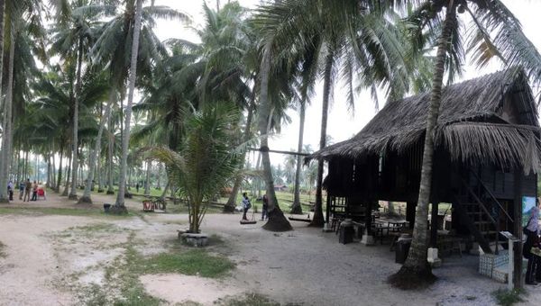 View of Kampung Agong at arrival, which only shows the tip of offerings found at this village.