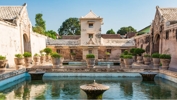 Taman Sari, Yogyakarta's enchanting former royal garden, boasts intricate pavilions, serene pools, and watchtower, once serving as a royal retreat and refuge.
