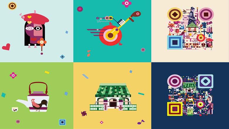 Keep your eyes peeled for these whimsical QR codes around Old Town Central.