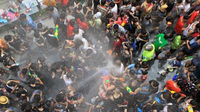 Thailand’s Songkran kicked off on Saturday, attracting revellers locked in water fights to ravers at a dance music festival.