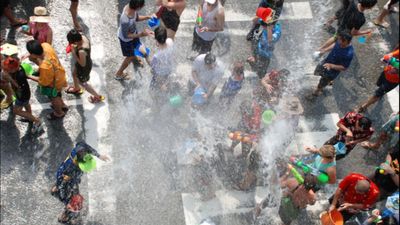 No foam, but plenty of fun for Songkran this year.