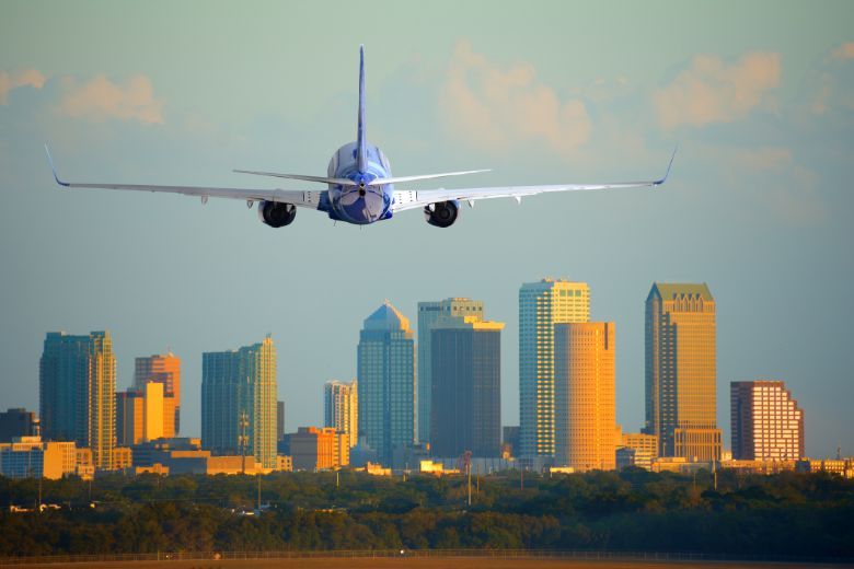 The coalition pointed out that more than a million jobs and billions of dollars in much-needed visitor spending are at stake if action isn't taken quickly by the Biden administration. Pictured: Tampa International Airport, Florida