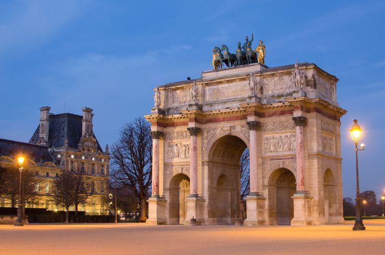Should a spike occur in one among the 27 EU member destinations, reopening rules won't change, though source market countries may want to impose quarantines or testing upon return. Pictured: Arc de Triomphe du Carrousel, Paris.
