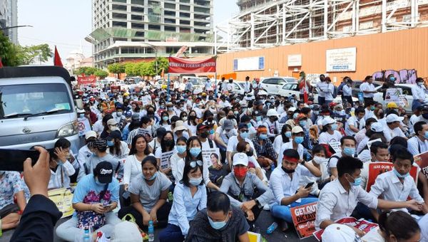 Tourism workers join Myanmar protests
