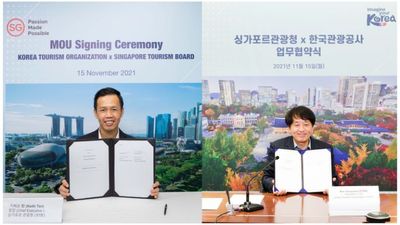 Korea Tourism Organization and Singapore Tourism Board collaborate on destination promotion and development of related technology solutions.