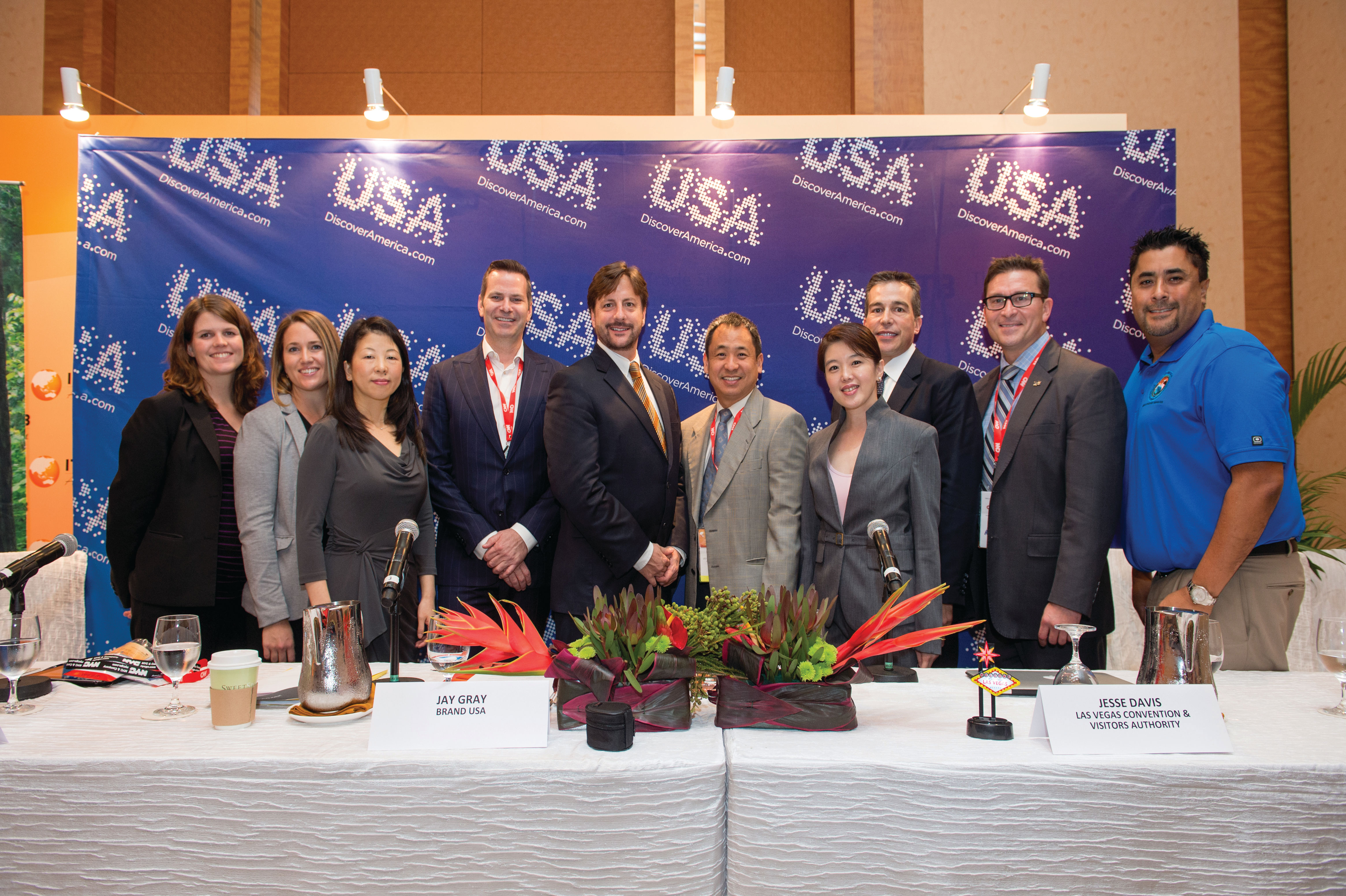 Jay Gray (Brand USA) and the U.S. team at ITB Asia