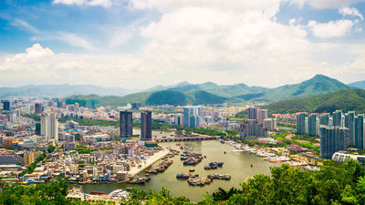 Sanya city in Hainan province, China