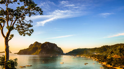 Aerial view of El Nido.
