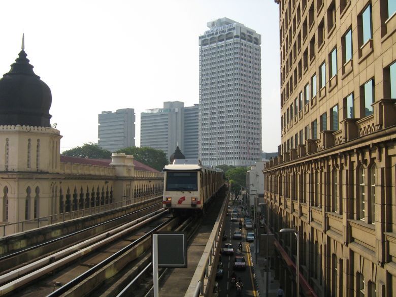 The Light Rail Transit system is one of the public transport options in Kuala Lumpur, the city that provides the cheapest average-range ride in Southeast Asia.