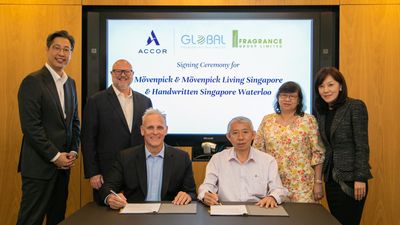 Signing ceremony for Mövenpick & Mövenpick Living Singapore & Handwritten Singapore Waterloo.