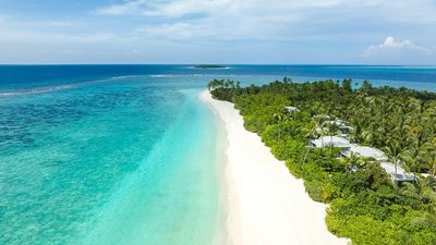 A stay at Alila Kothaifaru Maldives offers sunset and sunrise views over the ocean and excursions to Hanifaru Bay, a UNESCO World Biosphere Reserve.