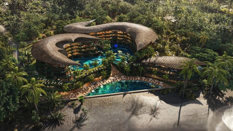 The design of the resort is inspired by the Barong of Bali.