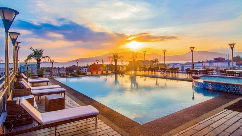 The rooftop pool at Best Western Plus Hotel Subic offers sea-facing views, a deck for lounging, and a scenic spot to unwind or socialise.