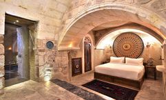 Rooms feature traditional Turkish hammams, as well as fireplaces and hot tubs.