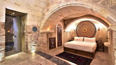 Rooms feature traditional Turkish hammams, as well as fireplaces and hot tubs.