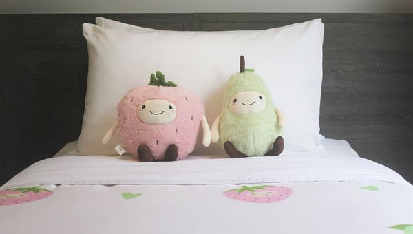 Families will receive plushies of the campaign’s mascots Berry and Peary.