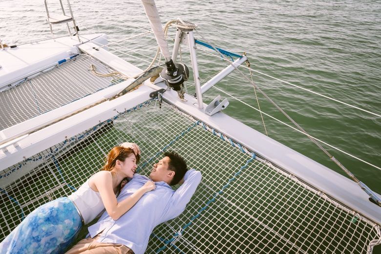 Sailing on the private yacht boat Ximula can be paired up with a staycation package at The Barracks Hotel in Sentosa.