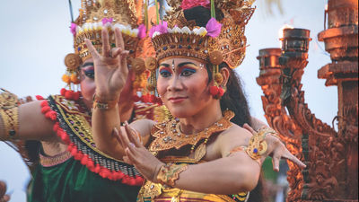 Fire dancers in Bali
