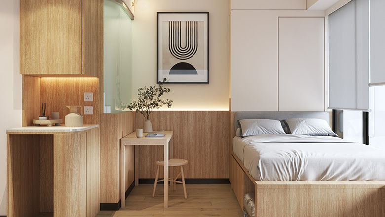Hmlet Portland, opening Q2 2023 in Hong Kong's Mong Kok area, offers flexible lease periods, ensuite bathrooms, and communal spaces.