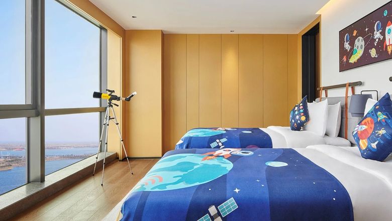Most rooms overlook the Dishui Lake. Pictured: Hyatt Place Shanghai Lingang Xinchen International Conference Center.