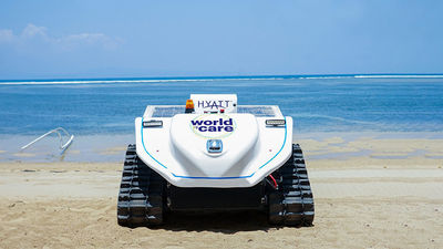 Bebot emits zero emissions due to its 100% electric design.