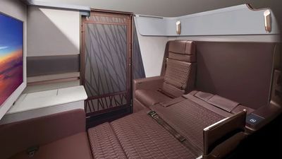 First-class suites will have sofas that can become a single or double bed.