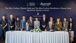 Developed by The Royal Group International in partnership with Marriott International, the project will rise on Norodom Boulevard in Daun Penh as part of a mixed-use development.