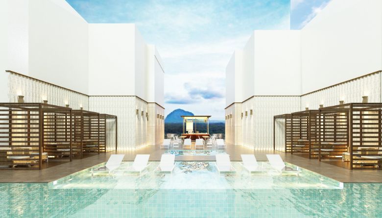 The 71-room Mercure Ambassador offer views of the nearby Halla Mountain.