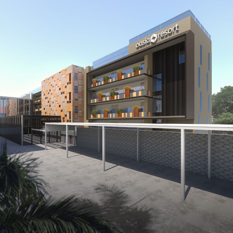 A rendering of Oasia Resort Sentosa
