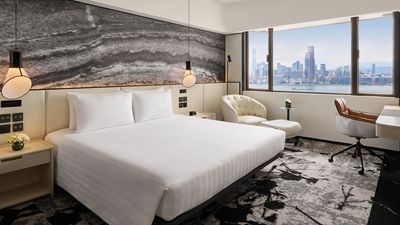 The Park Lane Hong Kong offers 820 rooms and suites with views of Victoria Harbour and Victoria Park, featuring complimentary high-speed Wi-Fi