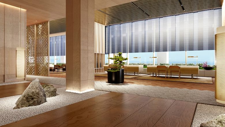 Ritz-Carlton Fukuoka’s modernist spaces will incorporate local art traditions such as Hakata-ori weaving and woven bamboo.
