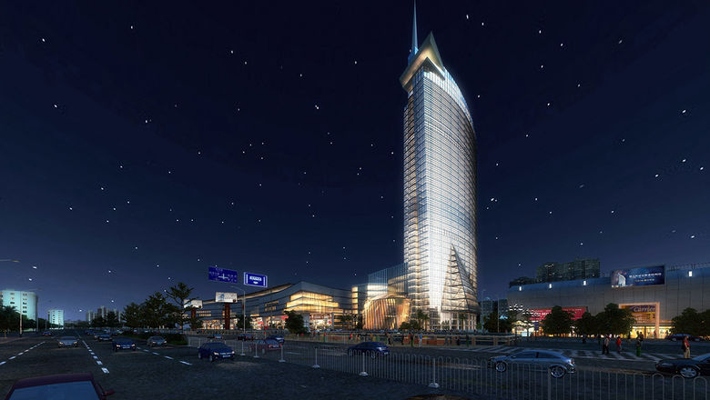 Sofitel Foshan towers over the city.