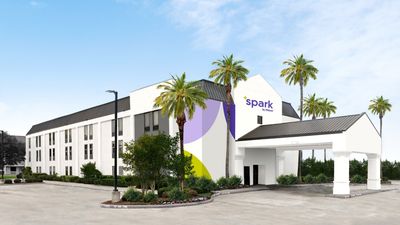 Room rates at Spark by Hilton properties are estimated to be priced slightly below its midscale brand Tru by Hilton.