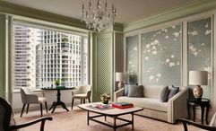 The refurbished living room of the Valley Wing Executive Suite.