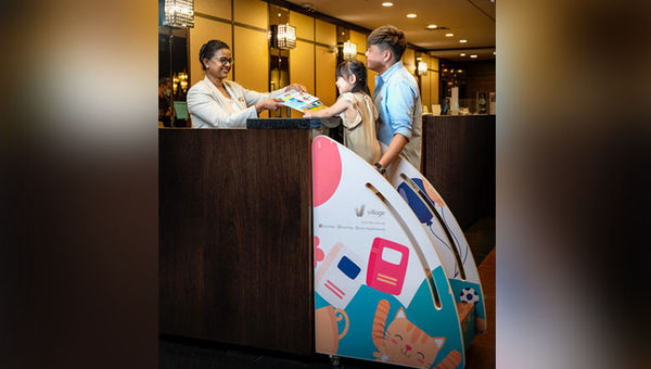 Kids get their own check-in desk at Village Hotels. Kids get their own check-in desk at Village Hotels.