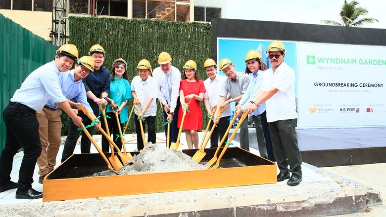 Wyndham Garden Quezon City’s ground-breaking ceremony on May 6, 2019, was attended by senior executives from Wellworth Properties and Wyndham Hotels & Resorts.