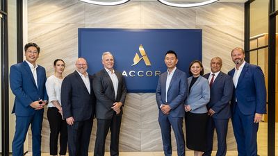 Left to right: Accor - Chris Cho, vice president development – Singapore, Philippines, Japan, Korea and Maldives; Lucie Tarret-Imbert, director, luxury development – Southeast Asia, Japan and South Korea; Andrew Langdon, senior vice president development - Southeast Asia, Japan and South Korea; Garth Simmons, CEO, Accor Southeast Asia, Japan and South Korea; Hann Philippines, Inc - Daesik Han, chairman & CEO, Hann Philippines, Inc.; Agnes Liwanag – assistant vice president corporate planning, development & communication; Tarek Aouini, general manager of Swissotel Clark.