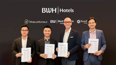 Olivier Berrivin, vice president – APAC, BWH Hotels, celebrates the debut of Aiden by Best Western in South-east Asia.