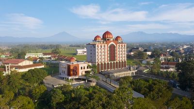 The 116-key Alhambra Hotel & Convention, BW Signature Collection is a three-hour drive from Bandung.
