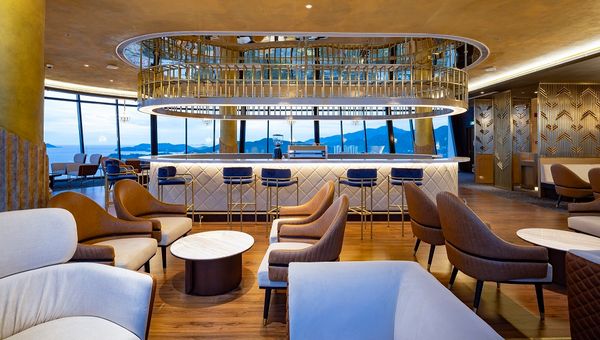 Sky 32 Bar overlooks the entire Nha Trang Bay and downtown Nha Trang from a sky height. Sky 32 Bar overlooks the entire Nha Trang Bay and downtown Nha Trang from a sky height.