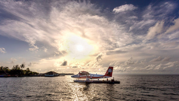 Arrive at your resort destination by the novel means of a seaplane transfer Arrive at your resort destination by the novel means of a seaplane transfer