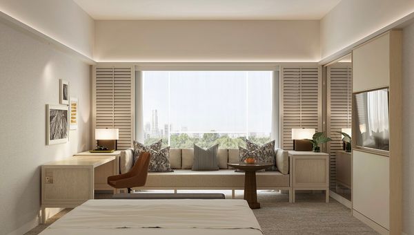 A refurbished room in the upcoming Conrad Singapore Orchard.