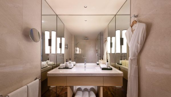 Well lit, spacious bathrooms. Well lit, spacious bathrooms.