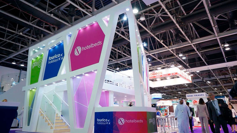 Hotelbeds Group stand at Arabian Travel Market.