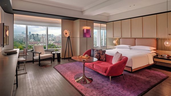 Hyatt Centric Zhongshan Park Shanghai’s park view deluxe king room. Hyatt Centric Zhongshan Park Shanghai’s park view deluxe king room.